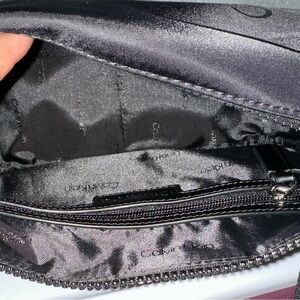 Calvin Klein Sleek Black Satin Crossbody Bag